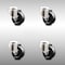 Service Caster 3 Inch 316SS Soft Rubber Wheel Swivel Bolt Hole Caster Set SCC-SS316BH20S314-SRS-4 - alternate 1